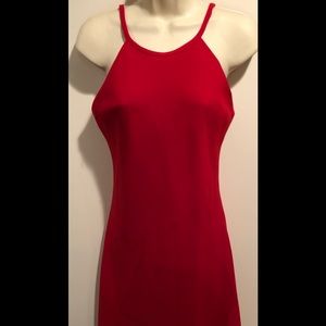 Calvin Klein Red Halter Dress